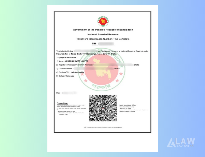 TIN Certificate in Bangladesh
